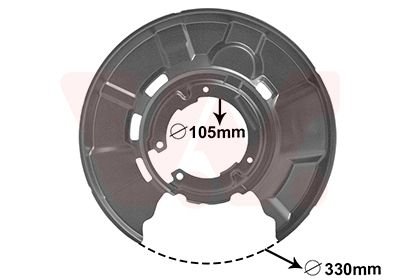 Захист диска гальмівного (заднього) (L) BMW 3 (E90) 04-11 Van Wezel 0627373 (фото 1)
