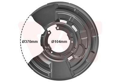 Захист диска гальмівного (заднього) (L) BMW 3 (F30/F80) 11- Van Wezel 0633373 (фото 1)