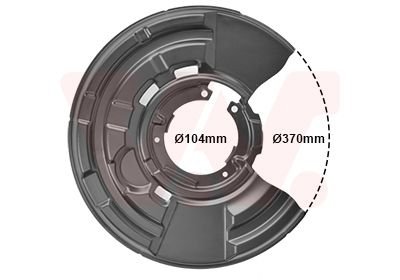 Захист диска гальмівного (заднього) (R) BMW 3 (F30/F80) 11- Van Wezel 0633374 (фото 1)