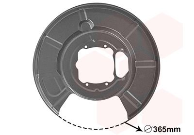 Захист диска гальмівного (заднього) (L) BMW 5 (E60) 01-10 Van Wezel 0655373 (фото 1)