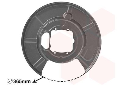 Захист диска гальмівного (заднього) (R) BMW 5 (E60)/6 (E63/E64) 03-10 Van Wezel 0655374 (фото 1)