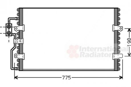 Радиатор кондиціонера Citroen Jumpy/Fiat Scudo 1.9-2.0 JTD 96-06 Van Wezel 09005093 (фото 1)