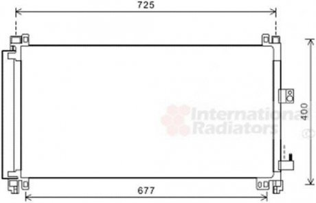 Радиатор кондиціонера Citroen C5 III/C6/Peugeot 508 2.2D/3.0D 06- Van Wezel 09005273 (фото 1)