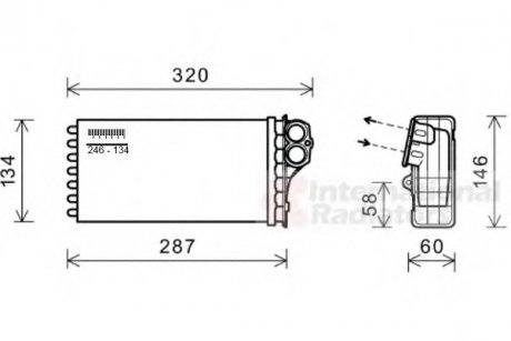 Радиатор пічки Citroen Xsara Picasso 99-11 Van Wezel 09006279 (фото 1)