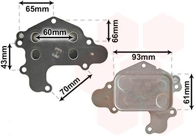 Радиатор масляний Citroen Berlingo/C3/C4/Peugeot 208/308 1.2THP/PureTech (теплообмінник) Van Wezel 09013702 (фото 1)