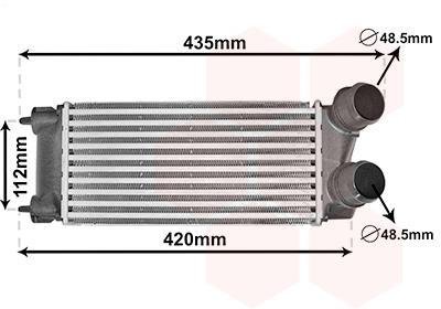 Радиатор інтеркулера Citroen DS4/DS5 2.0 HDI/2.0BlueHDI 11-18 Van Wezel 09014705 (фото 1)