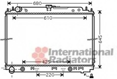 Радиатор охолодження NISSAN PATHFINDER/NAVARA 25DCi AT 05- Van Wezel 13002297 (фото 1)