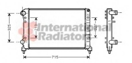 Радіатор DOBLO 1.9D MT +AC 00- Van Wezel 17002262 (фото 1)