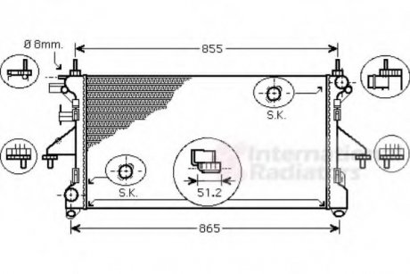 Радіатор охолодження Citroen Jumper/Fiat Ducato/Peugeot Boxer 3.0HDi 06- Van Wezel 17002398 (фото 1)