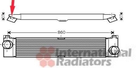 Радиатор інтеркулера Fiat Ducato 2.0/2.3/3,0 D 06- Van Wezel 17004353 (фото 1)