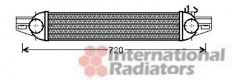 Радиатор інтеркулера Citroen Nemo/Fiat Fiorino/Peugeot Bipper 1.3 JTD/1.4 HDI 08- Van Wezel 17004388 (фото 1)