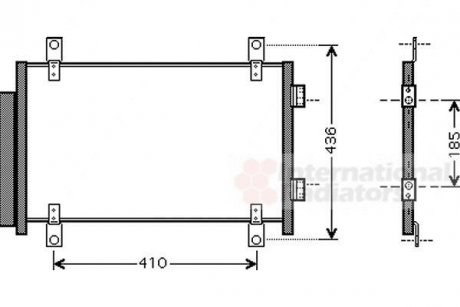 Радіатор кондиціонера Citroen Jumper/Fiat Ducato/Beugeot Boxer 2.0-2.8D 02- Van Wezel 17005351 (фото 1)