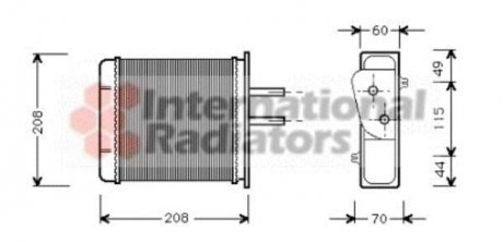 Радіатор пічки Fiat Punto 93-00 Van Wezel 17006150 (фото 1)