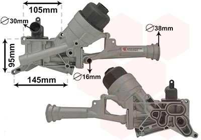 Корпус фільтра масляного Fiat Doblo/Opel Combo 1.3D 09- Van Wezel 17013101 (фото 1)