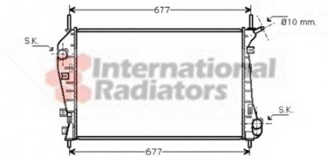 Радиатор охлаждения FORD MONDEO III 3.0 MT 00- (пр-во) Van Wezel 18002337 (фото 1)