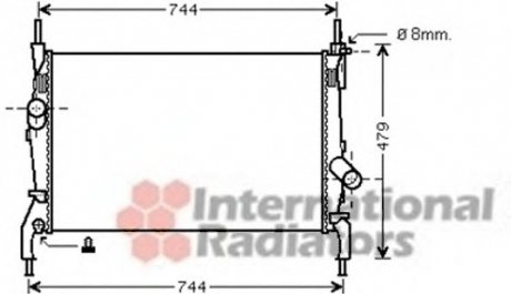 Радіатор охолодження Ford Transit 2.2/2.4/3.2TDCi 06-14 Van Wezel 18002404 (фото 1)