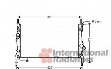 Радіатор охолодження двигуна TRANSIT7 ALL MT +AC 06- Van Wezel 18002405 (фото 1)