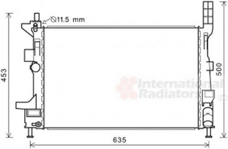 Радіатор охолодження FORD FOCUS/TRANSIT (вир-во) Van Wezel 18002578 (фото 1)