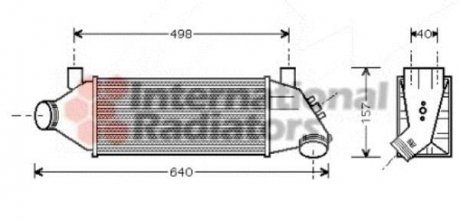 Радиатор інтеркулера Ford Transit 2.0DI 00-06 Van Wezel 18004315 (фото 1)