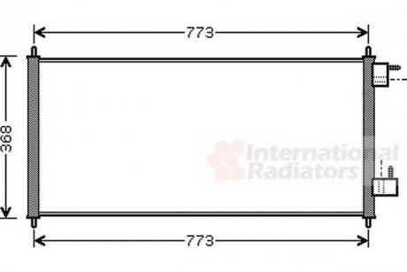 Радіатор кондиціонера FORD Transit Connect (P65, P70, P80) (вир-во) Van Wezel 18005361 (фото 1)