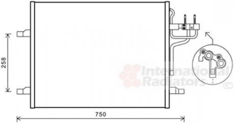Радиатор кондиціонера Ford Kuga 2.0TDCi/2.5 08-12 Van Wezel 18005483 (фото 1)