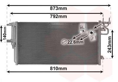 Радиатор кондиционера Focus / Kuga TDCi 14+ (пр-во) Van Wezel 18005617 (фото 1)