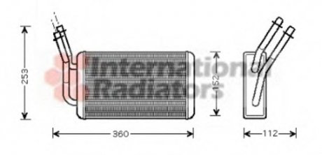 Радиатор пічки Ford Transit 2.0/2.3/2.4D 00-06 Van Wezel 18006316 (фото 1)