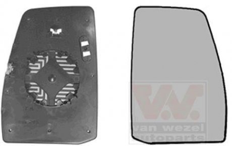 Скло дзеркала Ford Transit Custom 12- (R) Van Wezel 1987832