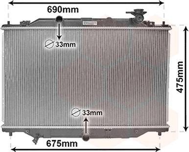 Радіатор охолодження MAZDA CX-5 (вир-во) Van Wezel 27002270 (фото 1)