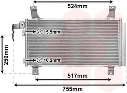 Конденсор кондиціонера MAZDA 6 ALL 02-08 Van Wezel 27005157 (фото 1)