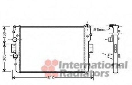 Радіатор охолодження двигуна IVECO DAILY5 3.0TD (HPi) (Van Wezel 28002087 (фото 1)