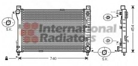 Радіатор охолодження двигуна W203(C) MT/AT +/-AC 00-02 Van Wezel 30002286 (фото 1)