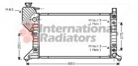 Радиатор охолодження MB Sprinter 208-416CDI (АКПП) Van Wezel 30002343 (фото 1)