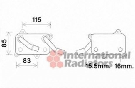 Радіатор масляний MERCEDES ML/SLK/C-Kl/CLK/E-Kl NT-D (вир-во) Van Wezel 30003555 (фото 1)