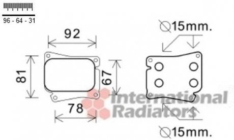 Радиатор масляный MB C-CLASS W 204 (07-) (пр-во) Van Wezel 30003559 (фото 1)