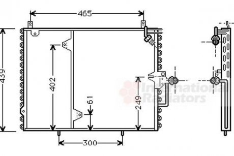 Конденсор кондиціонера MB E-CLASS W124 92-97 Van Wezel 30005160 (фото 1)