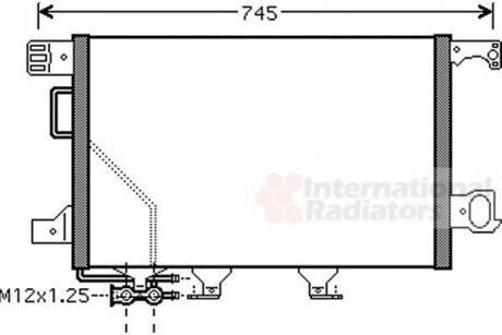 Конденсор кондиционера MB W203 (C-Kl) 04- Van Wezel 30005360 (фото 1)