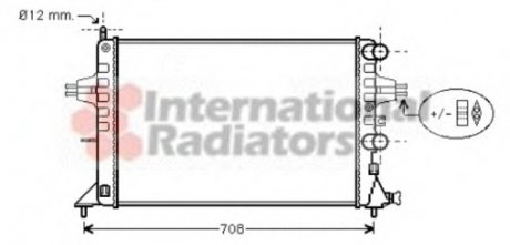 Радіатор охолодження двигуна ASTRAG 1.2/16V MT +AC 98- Van Wezel 37002255 (фото 1)