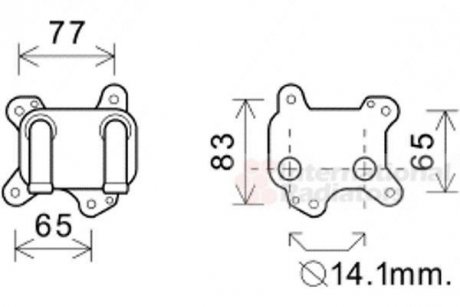 Радиатор масляный OPEL ASTRA G (пр-во) Van Wezel 37003581 (фото 1)