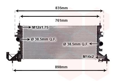 Радиатор кондиціонера Opel Insigna K 1.0/1.4/1.6Turbo/CDTi 15- Van Wezel 37012704 (фото 1)