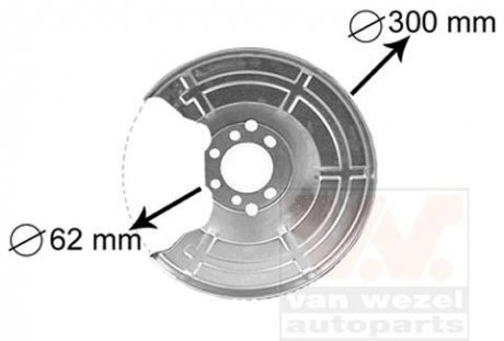 Захист гальмівного диска Opel Astra G,H / Meriva (вир-во) Van Wezel 3745371 (фото 1)