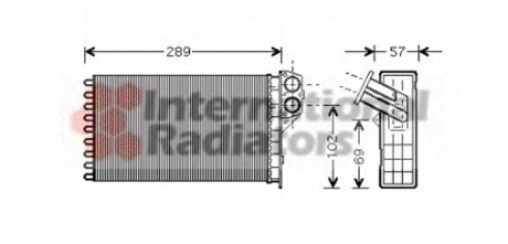 Радіатор пічки Peugeot 307/307 SW 1.4-2.0 00- Van Wezel 40006226 (фото 1)