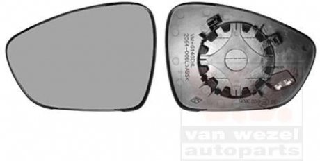 Стекло дзеркала (з підігрівом) Citroen DS5/Peugeot 508 10- (L) Van Wezel 4068837 (фото 1)