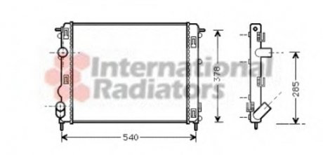 Радиатор охлаждения DACIA LOGAN I 1.4/1.6 (пр-во) Van Wezel 43002269 (фото 1)