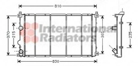 Радиатор охолодження Renault Master 2.5dCi 03- (+AC) Van Wezel 43002361 (фото 1)