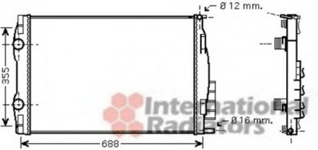 Радіатор охолодження MEGANE2/SCENIC2 dCi 05- (вир-во) Van Wezel 43002387 (фото 1)