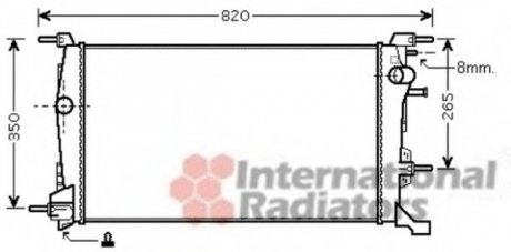 Радиатор охлаждения MEGANE3 15DCi MT 08- (пр-во) Van Wezel 43002410 (фото 1)