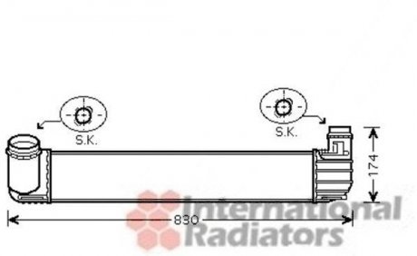 Интеркулер RENAULT MEGANE3 20i/19dCi MT 08- (пр-во) Van Wezel 43004411 (фото 1)