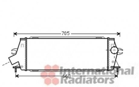 Радиатор інтеркулера Renault Trafic 2.0/2.5dCi 06- Van Wezel 43004456 (фото 1)