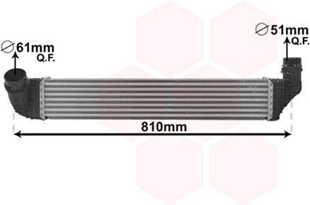 Радіатор інтеркулера Renault Scenic III 1.6 dCi 11- Van Wezel 43004614 (фото 1)